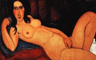Amedeo Modigliani Reclining Nude with Loose Hair
